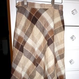 Vintage Wool Full Skirt - M